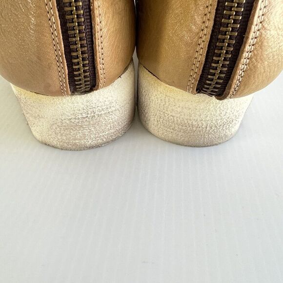 Bed Stu Emelia Fringe Sandals Size 11 Brown Leather Buckle Zip Platform Wedge - Picture 9 of 13